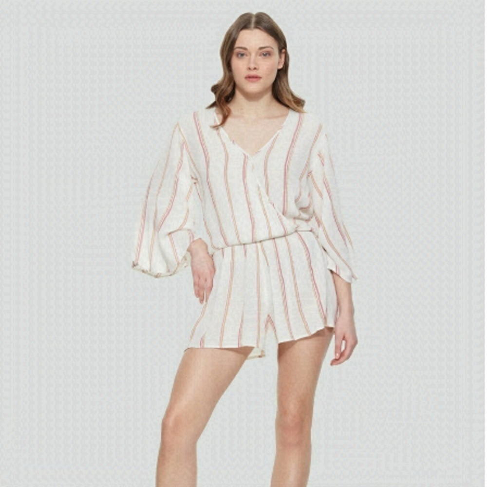 DEX wrap front romper Lg